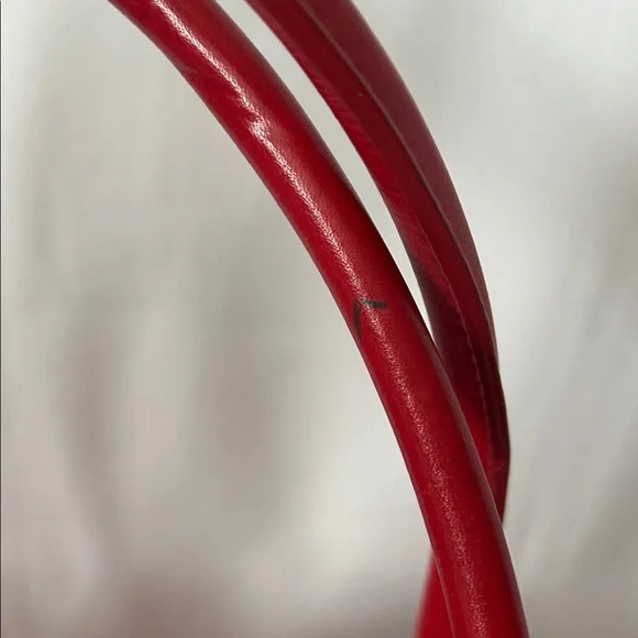 Barr + Barr Luxurious Red Leather Double Handle Travel Tote Bag Purse 🌺🌺 - Picture 10 of 11